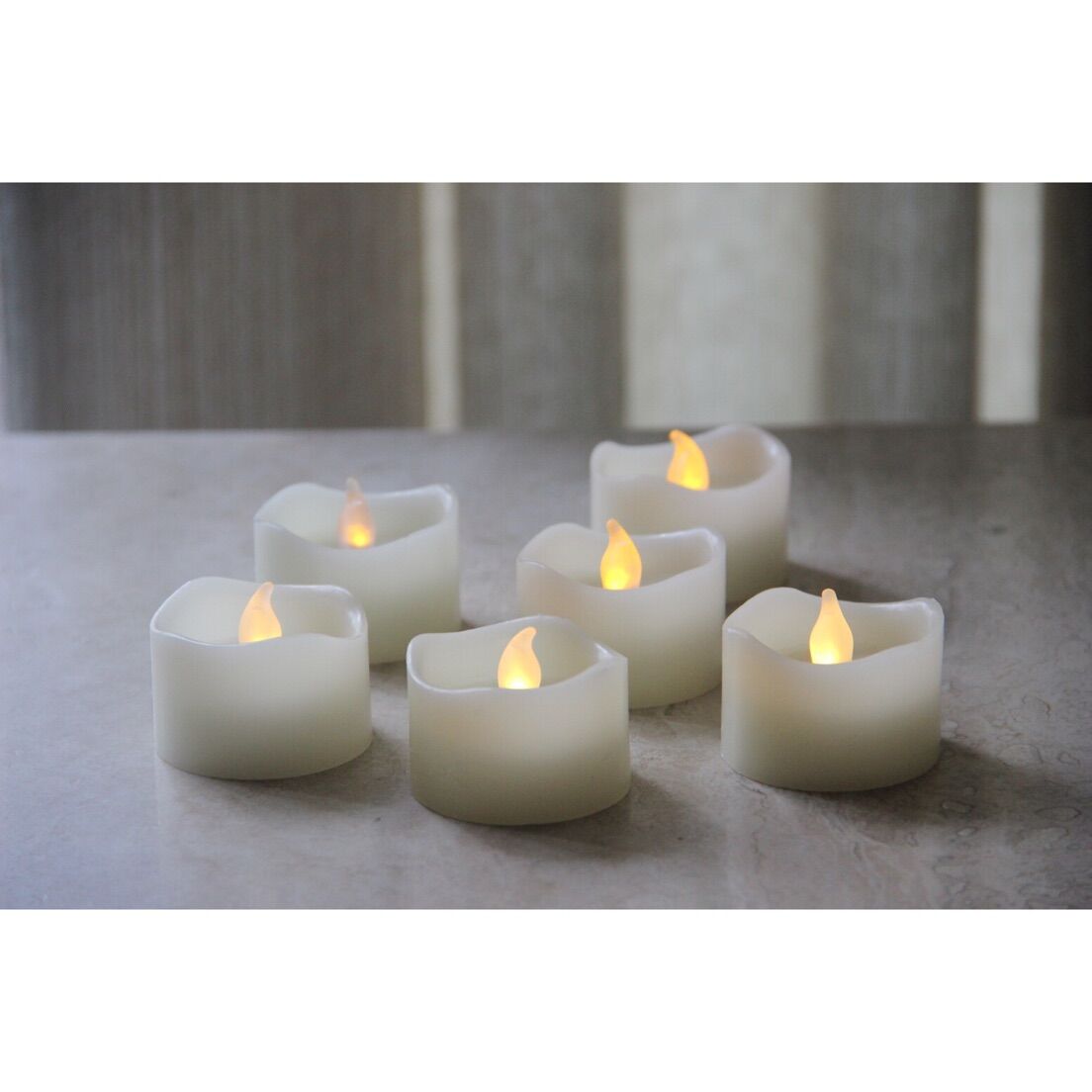 610620100 SET OF 6 MINI REAL WAX LED CANDLES