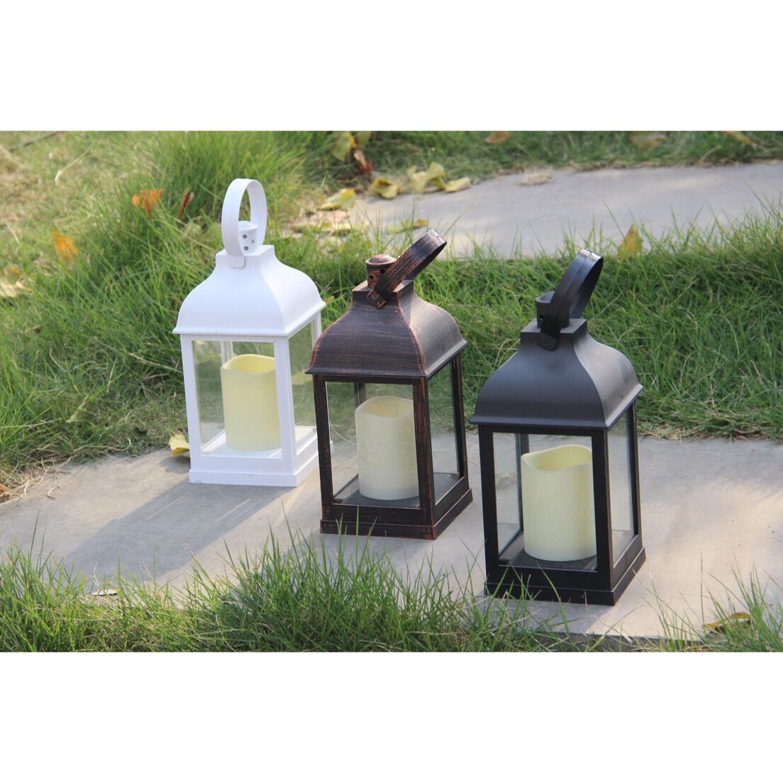 910071 PLASTIC LANTERN WITH LED CANDLE