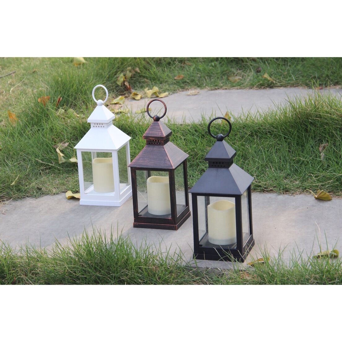 910077 PLASTIC LANTERN WITH LED CANDLE