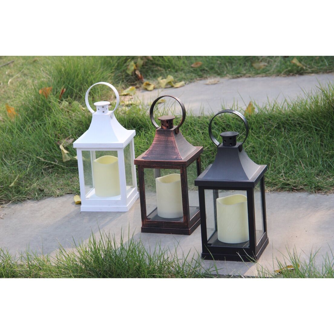 910078 PLASTIC LANTERN WITH LED CANDLE