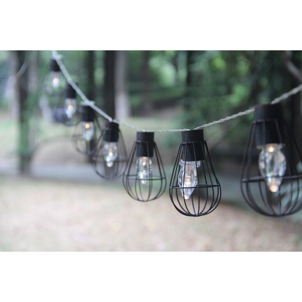 960051 10 LEDS OUTDOOR CAGE STRING SOLAR LIGHTS