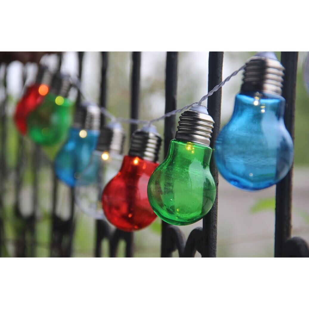 960080 20 LEDS OUTDOOR COLORFUL BULB STRING LIGHTS