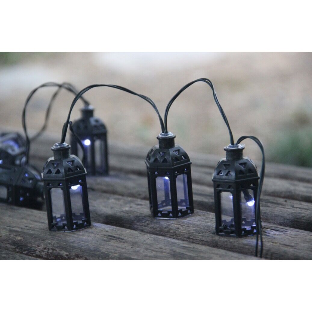 960083 10 LEDS SMALL LANTERNS STRING SOLAR LIGHTS