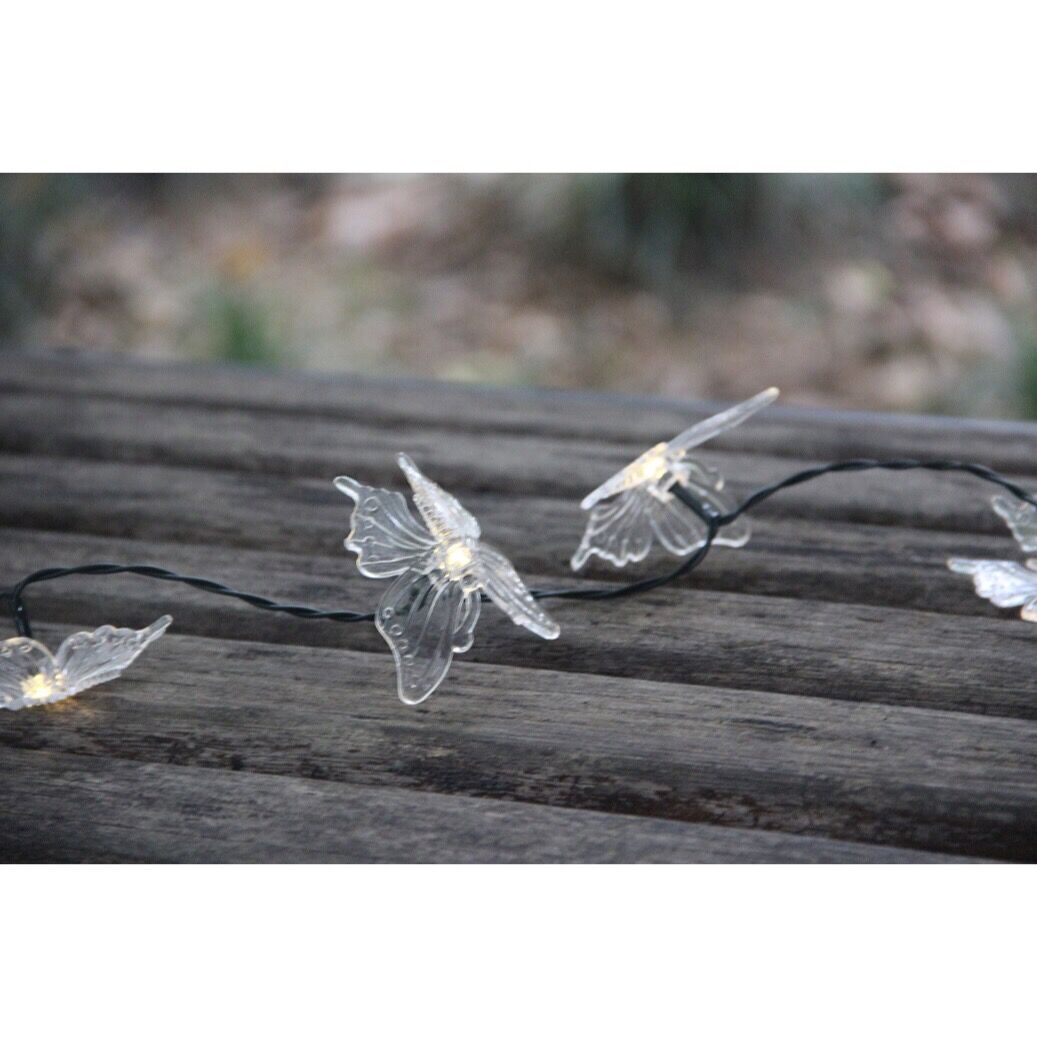 960084 50 LEDS BUTTERFLY STRING SOLAR LIGHTS