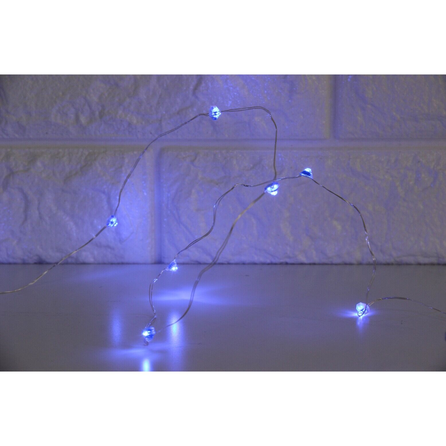 960114 10 LEDS BLUE COOPER LAMP STRING LIGHTS