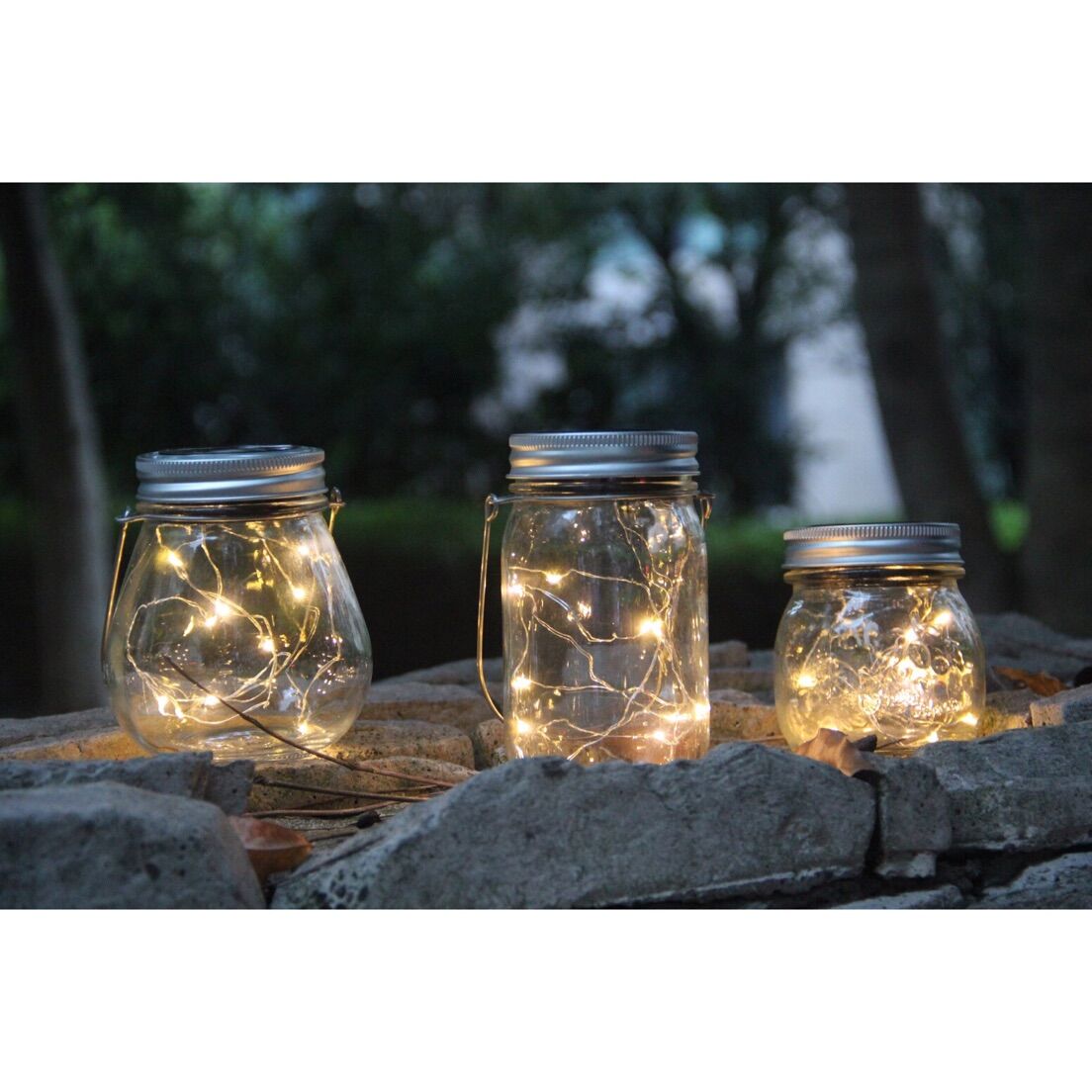 950045 SOLAR GLASS JAR WITH COPPER WIRE STRING LIGHT