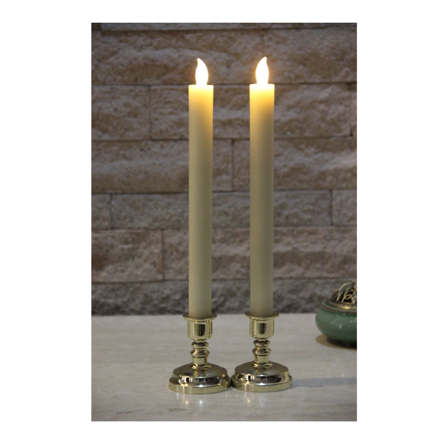 Thumbnail image for63020052 2 PACK LED CREAM WAX TAPER CANDLES: 