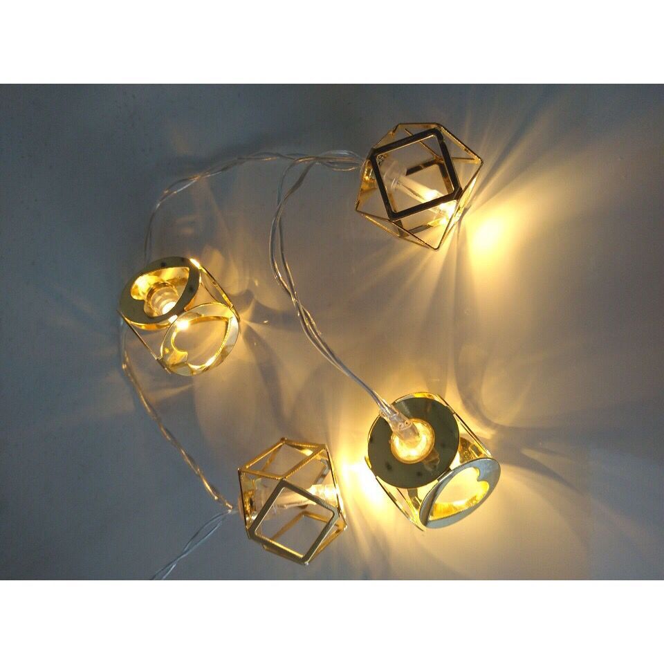960161 10 LED METAL HEXAHONS WITH HART PATTEN STRING LIGHT