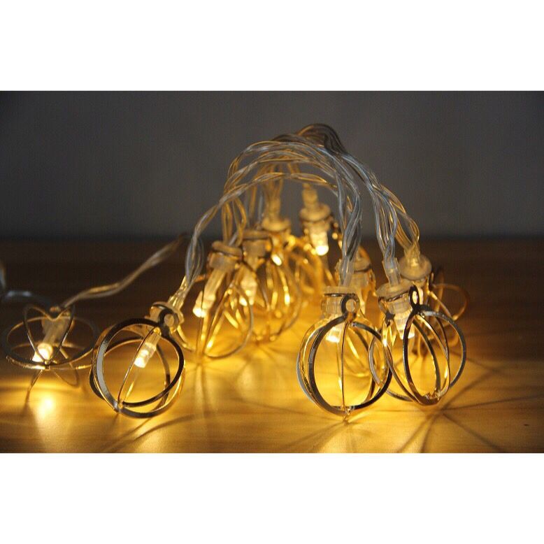 960163 10 LED METAL BALLS STRINGF LIGHT