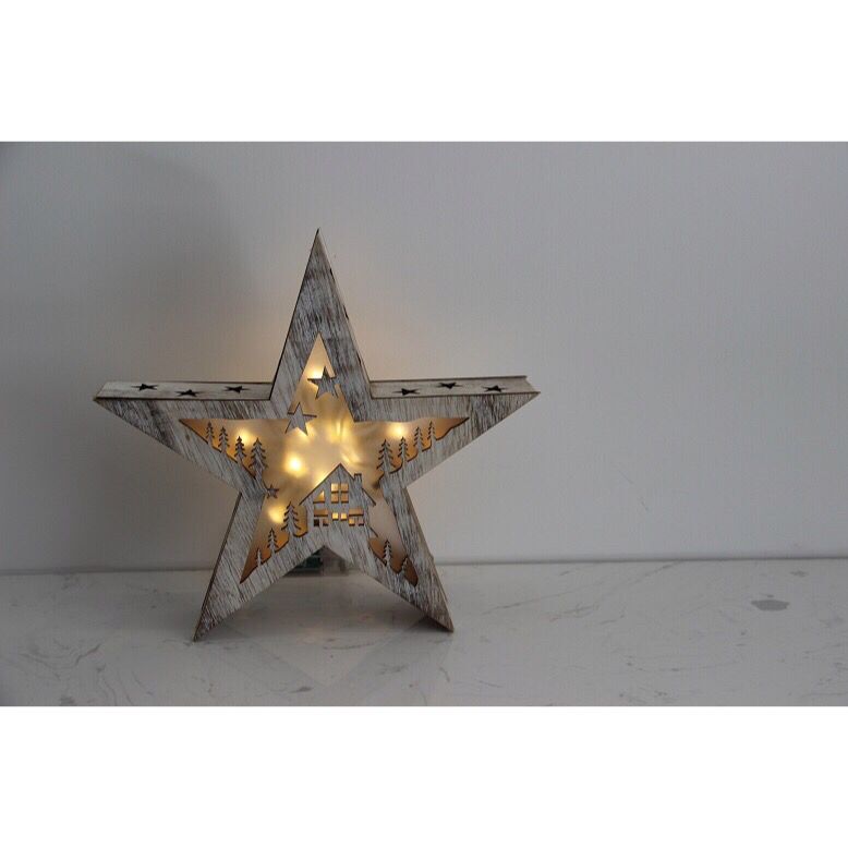 960174 LINE STAR WITH 15LED INSIDE-M