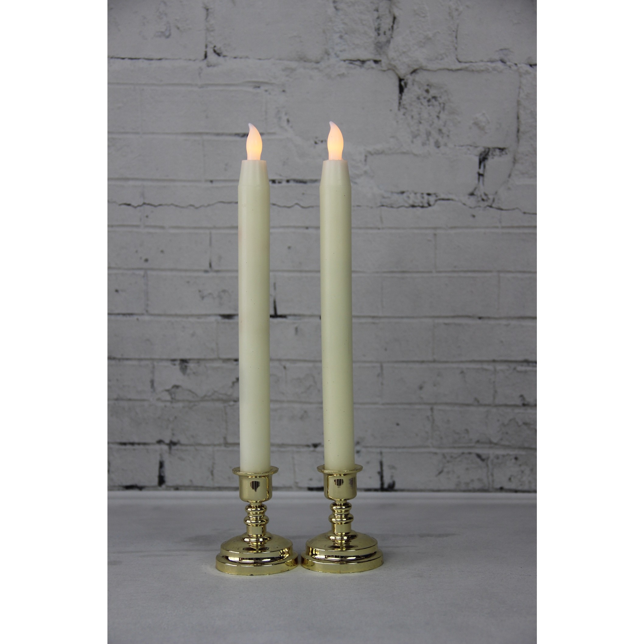 63020058 2 PACK LED CREAM WAX TAPER CANDLES