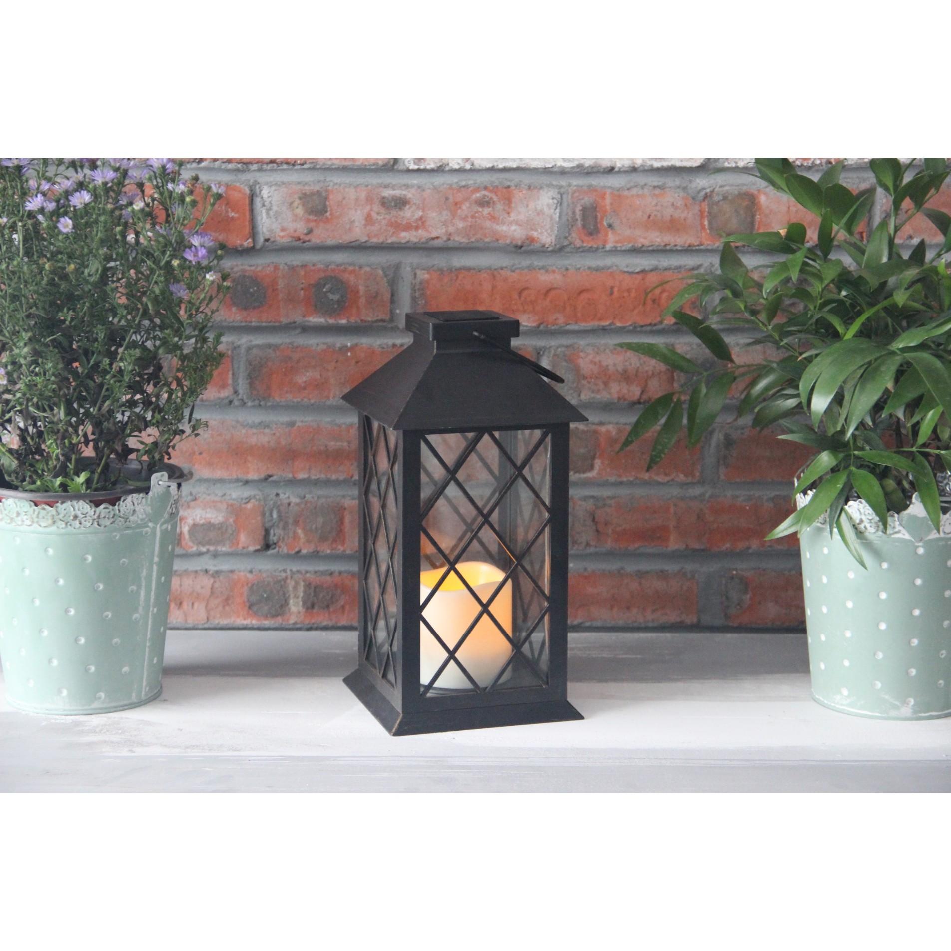 910343 SOLAR PLASTIC LANTERN