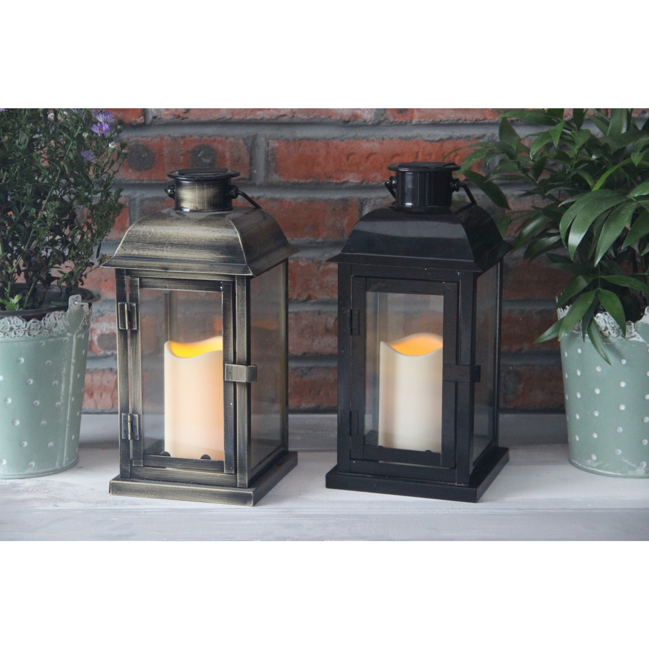 910032 SOLAR METAL LANTERN