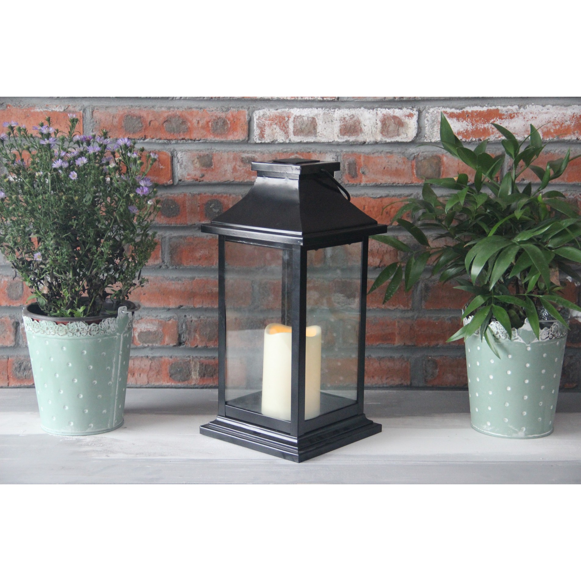 910133 SOLAR METAL LANTERN